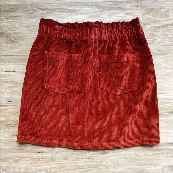 ROXY Silent Days Orange Mini Skirt Size Large - Picture 3 of 9